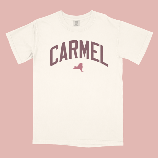 Carmel NY Screen-printed T-Shirt Comfort Colors (Ivory)